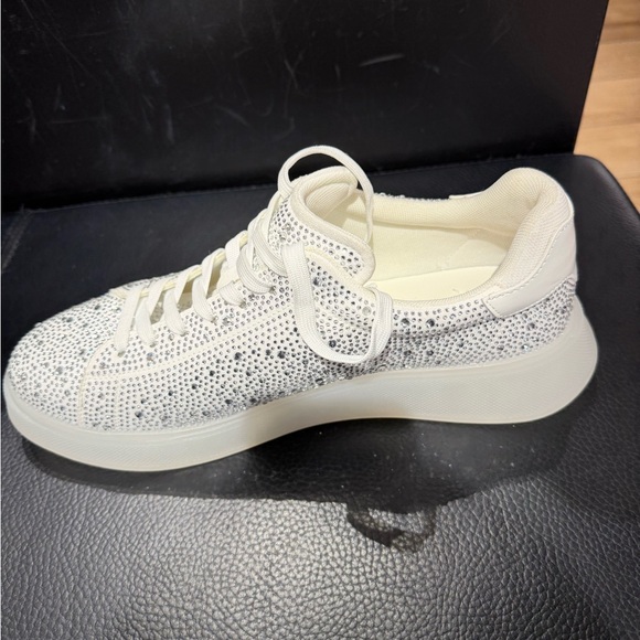 Aldo men’s White Rhinestone Sneakers - Picture 2 of 4
